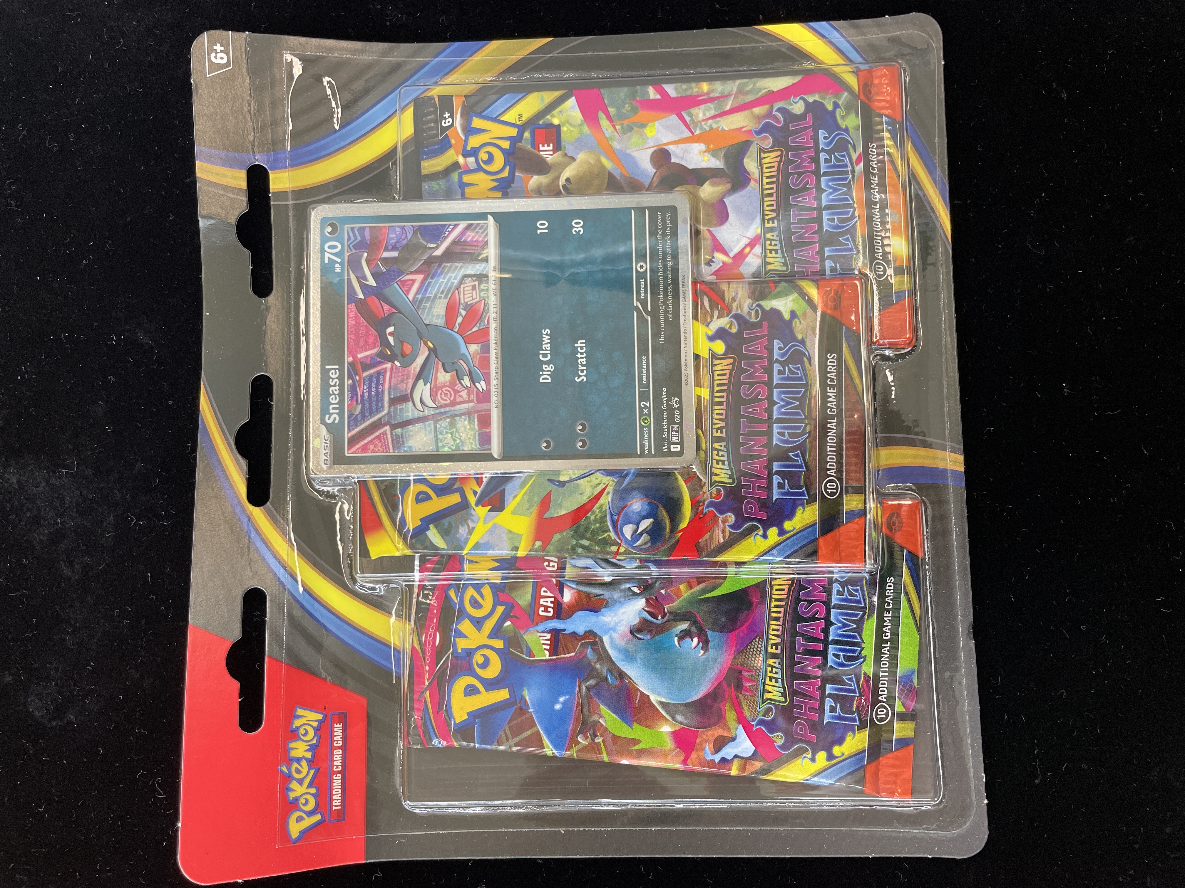 （寄賣）Mega Evolution Phantasmal Flames 3-Pack Blister (Sneasel Promo)